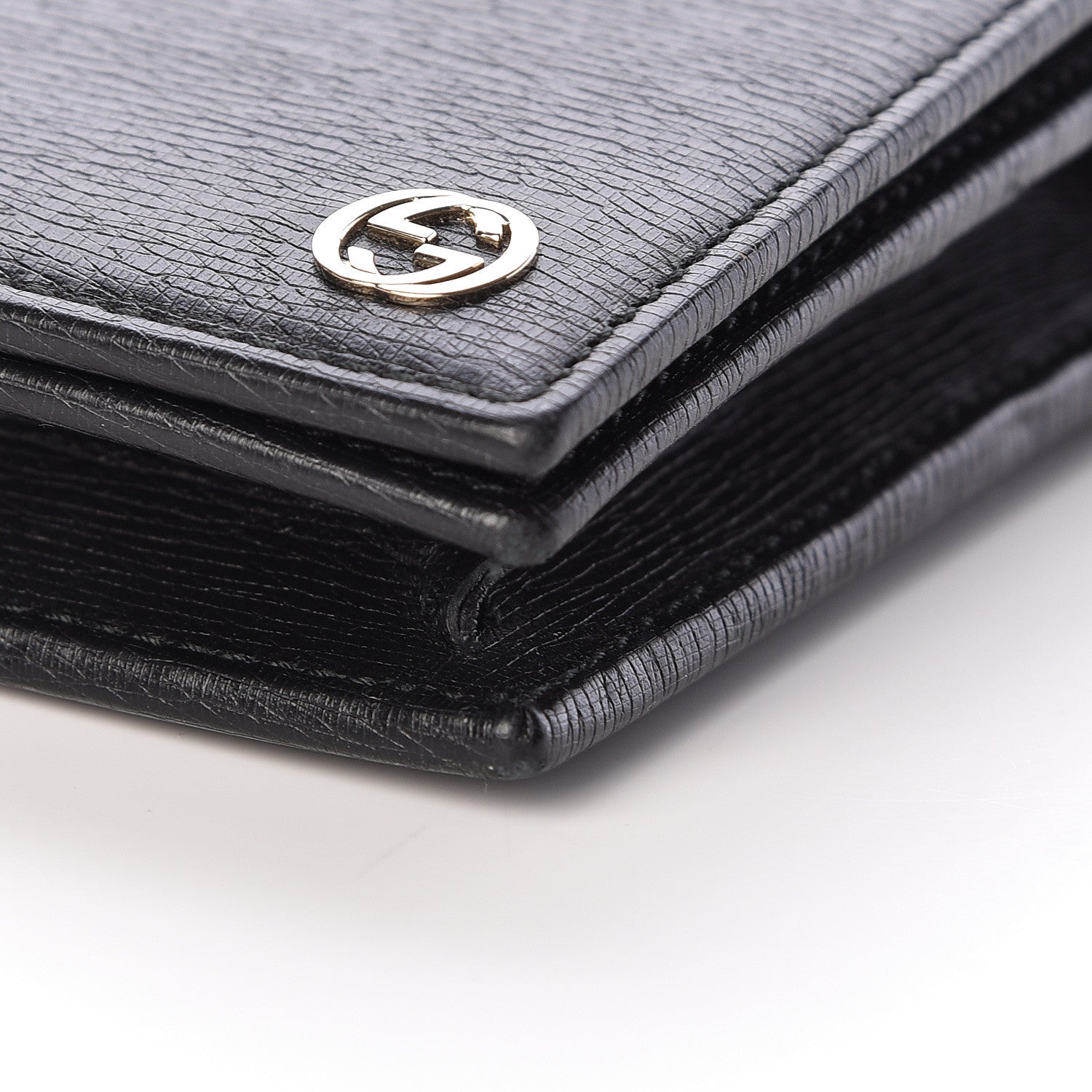 Gucci Textured Calfskin Medium Betty Chain Wallet Black 10 of 11