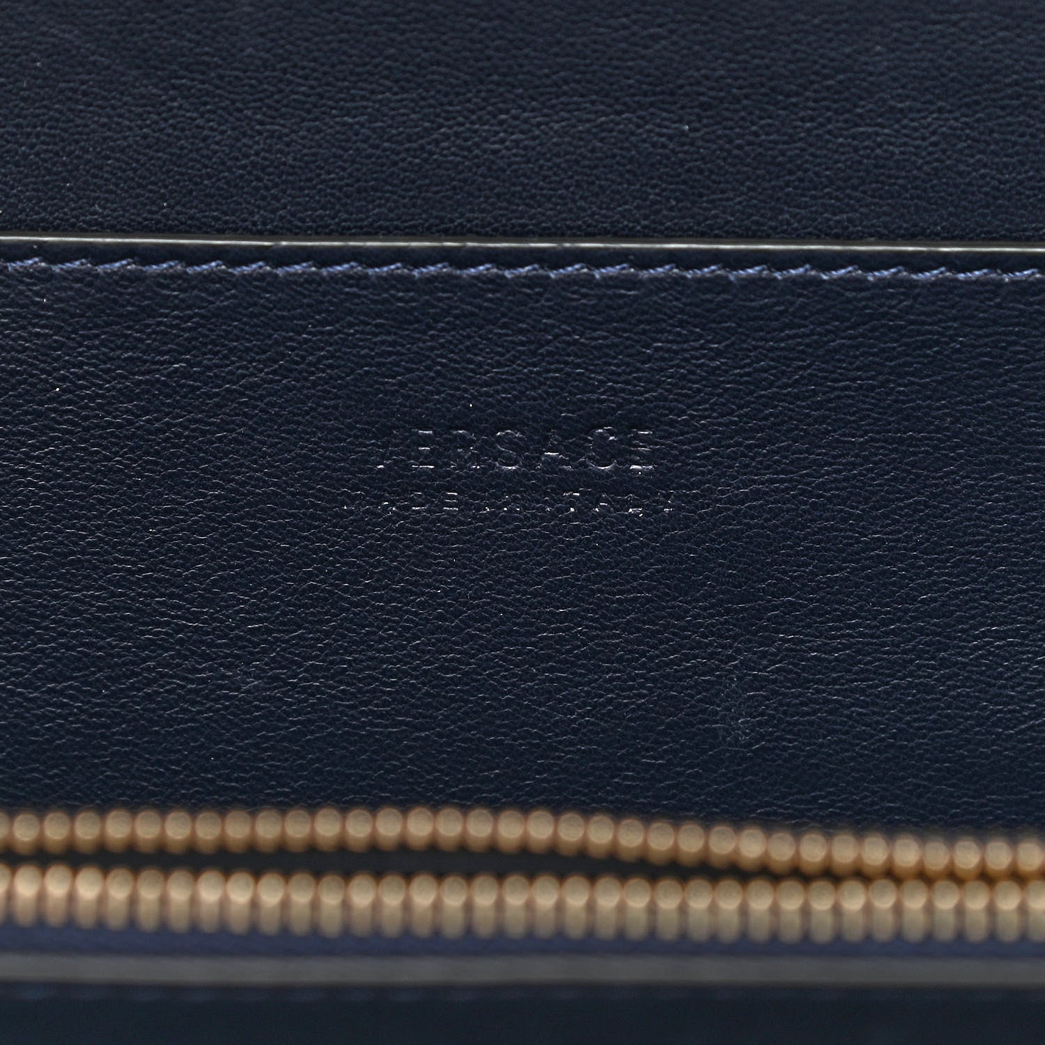 Versace Calfskin Small DV One Navy 6 of 14
