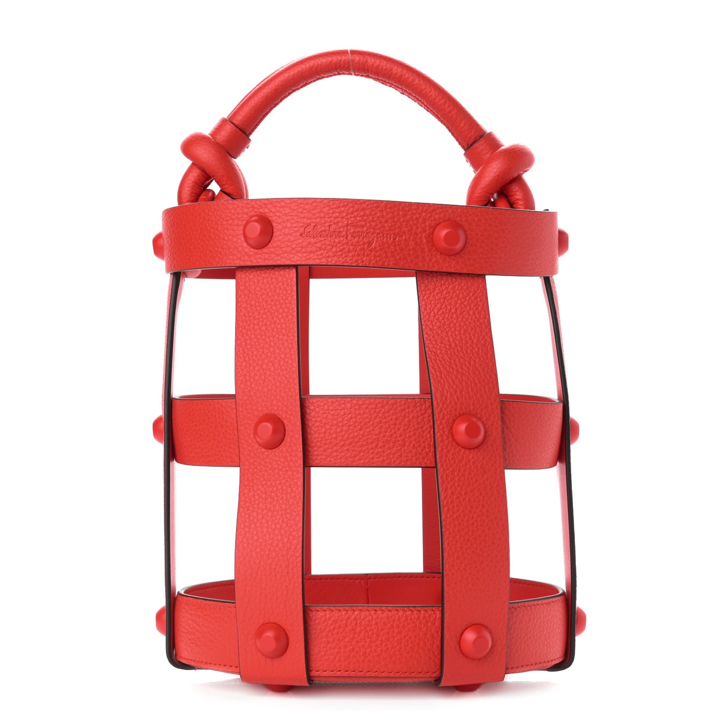 Calfskin Cage Bag Candy Apple Red