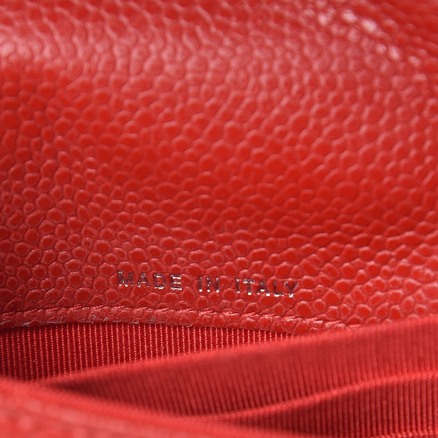 Caviar Quilted Travel Wallet Red
