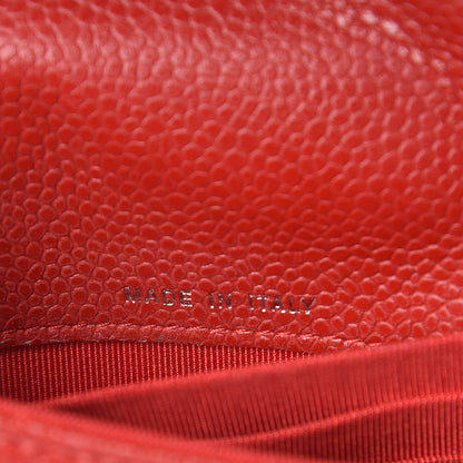 Chanel Caviar Quilted Travel Wallet Red 9 of 11