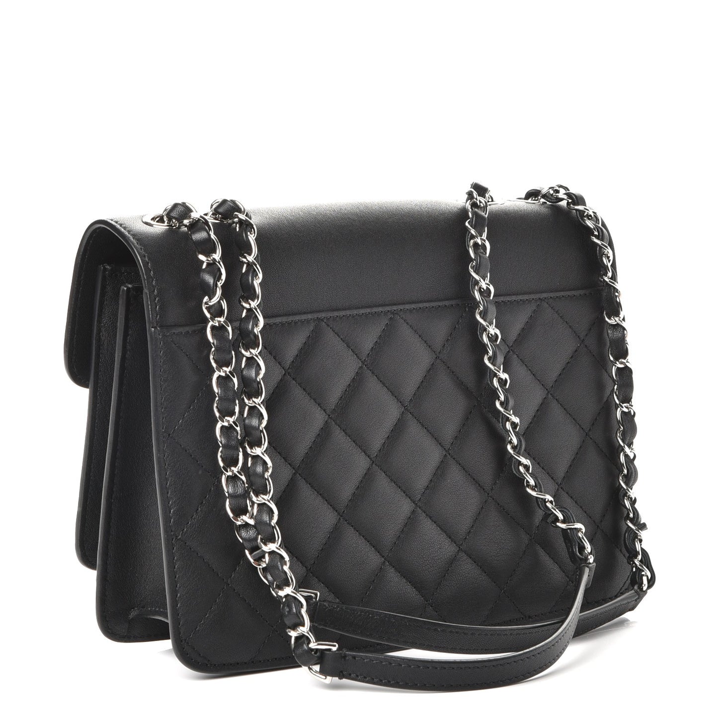 Lambskin Quilted Mini Urban Companion Flap Black