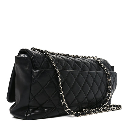 Chanel Lambskin Quilted Jumbo Coco Rain Flap Black 3 of 10