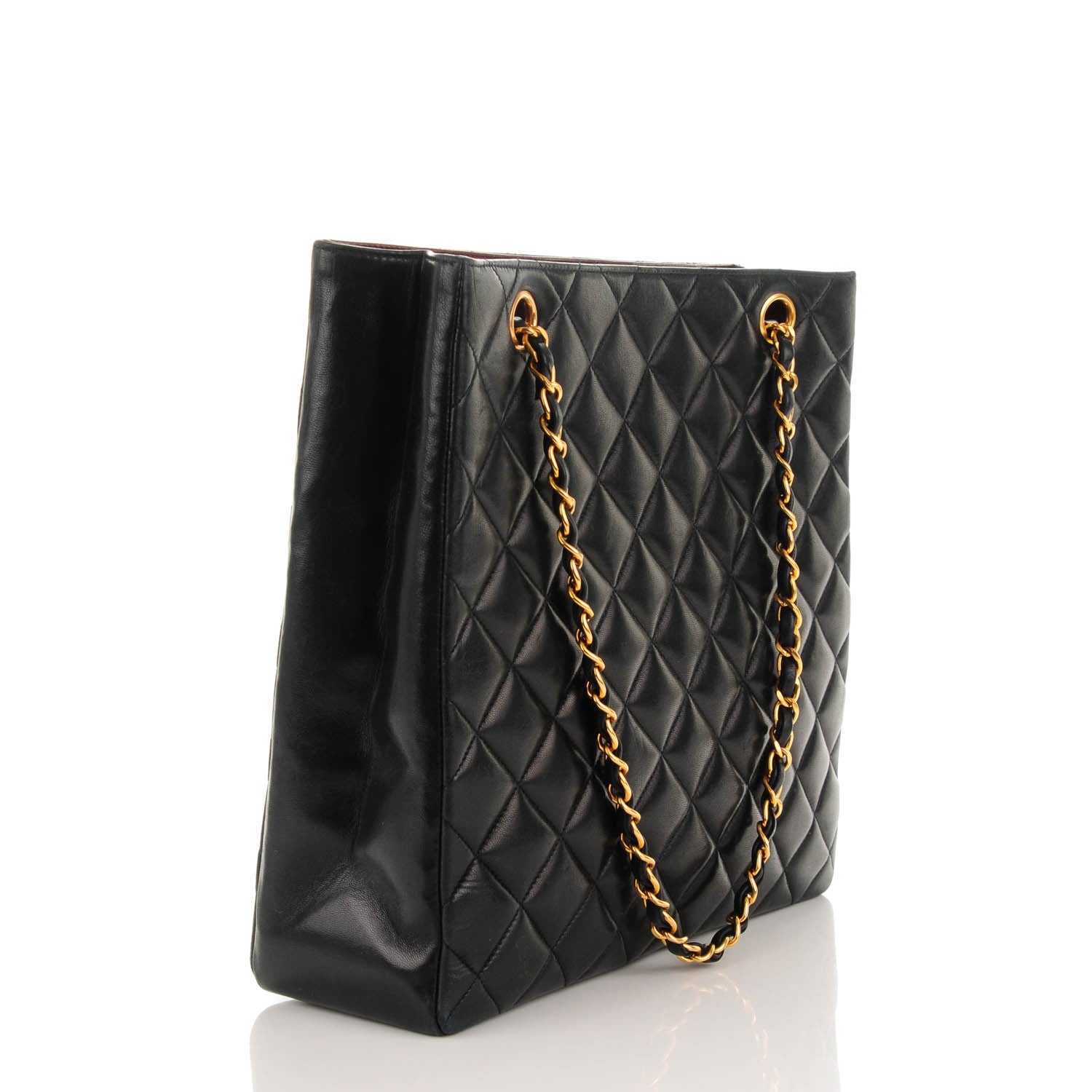 Chanel Lambskin Quilted Shoudler Bag Navy 3 of 9