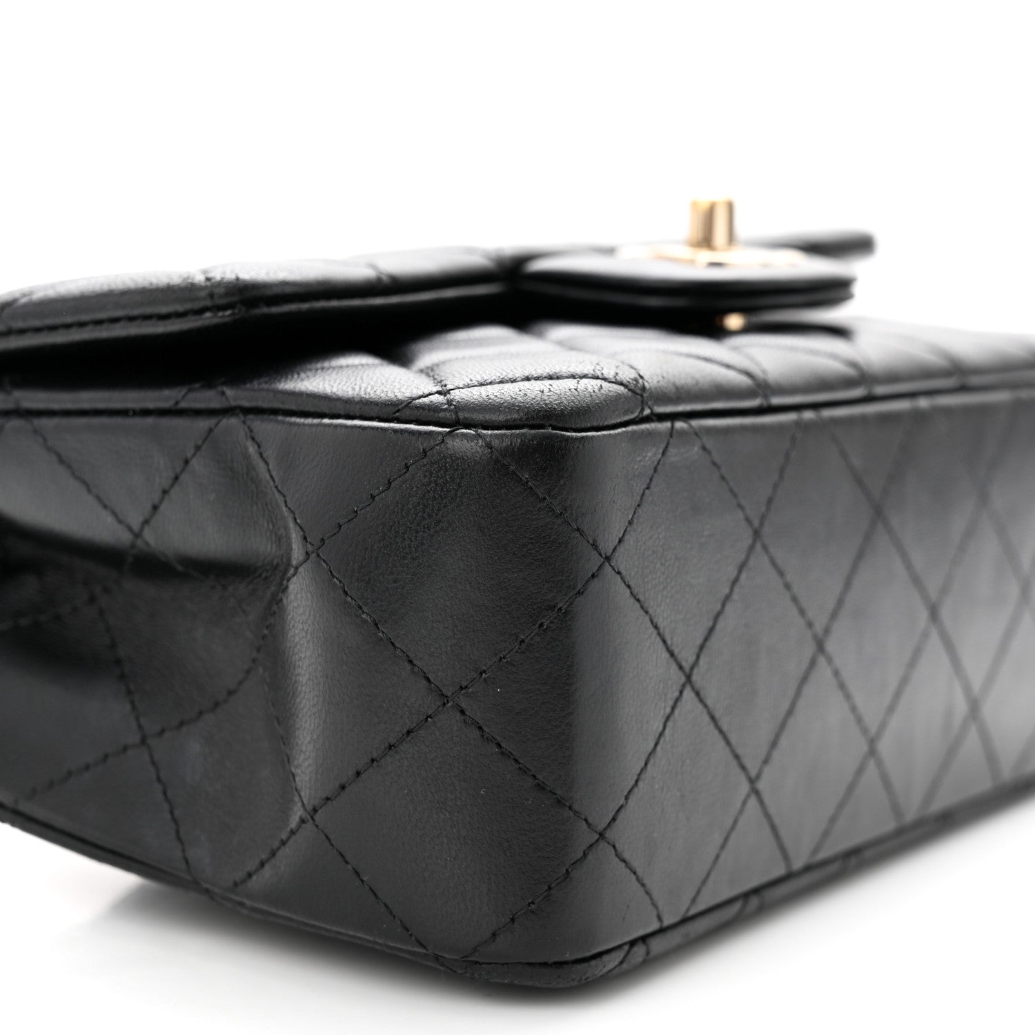 Chanel Lambskin Quilted Mini Rectangular Flap Black 9 of 11
