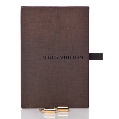 Louis Vuitton Brass Essential V Hoop Earrings Gold 5 of 5