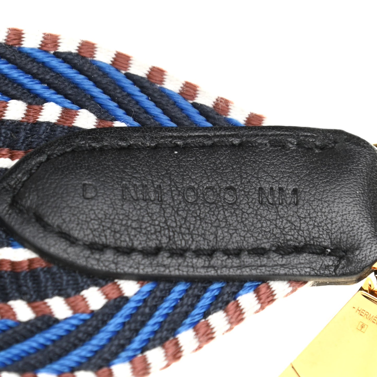 Toile Swift 50mm Sangle Cavale Shoulder Strap Bleu Zellige Indigo Black