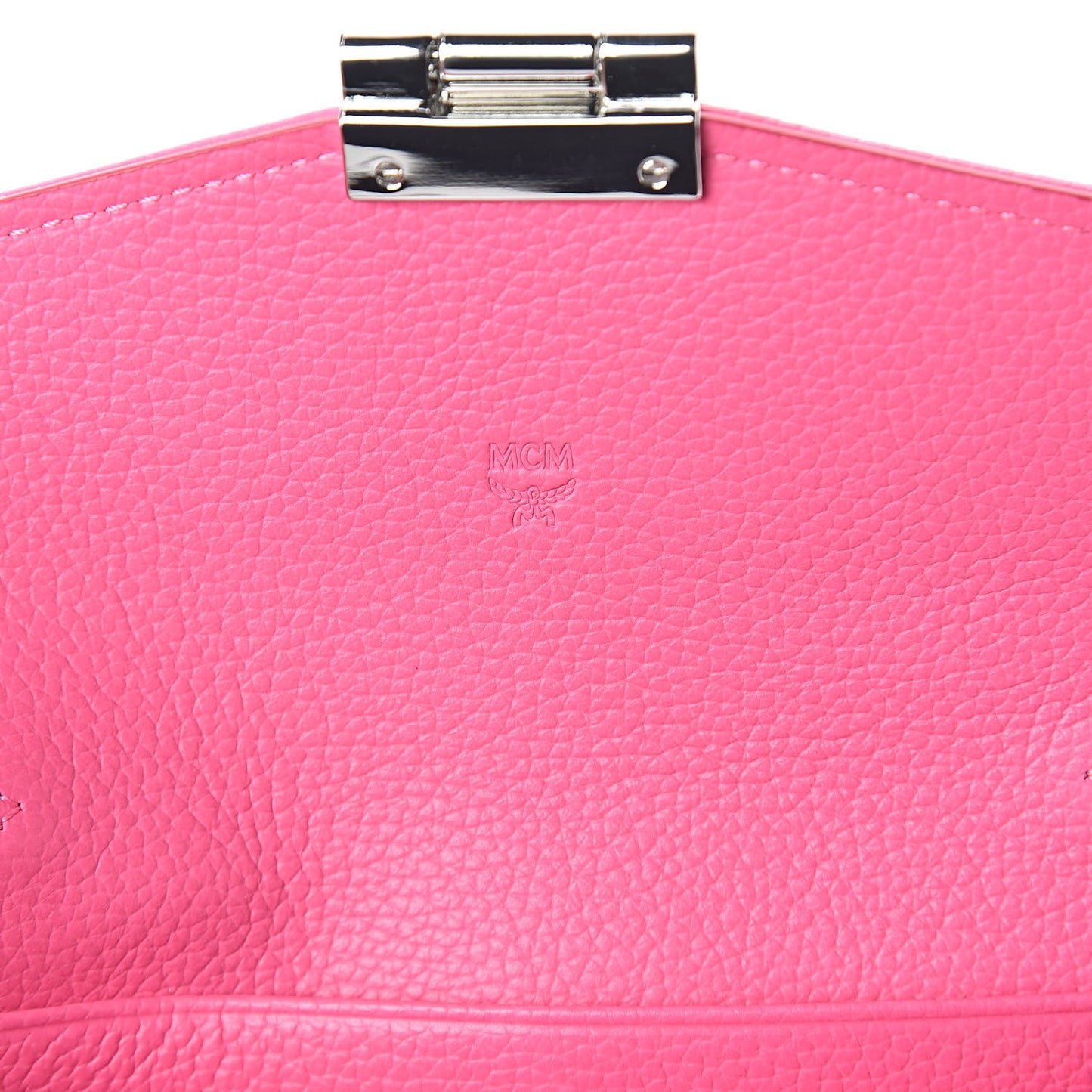 Calfskin Large Patricia Wallet On Chain Pink