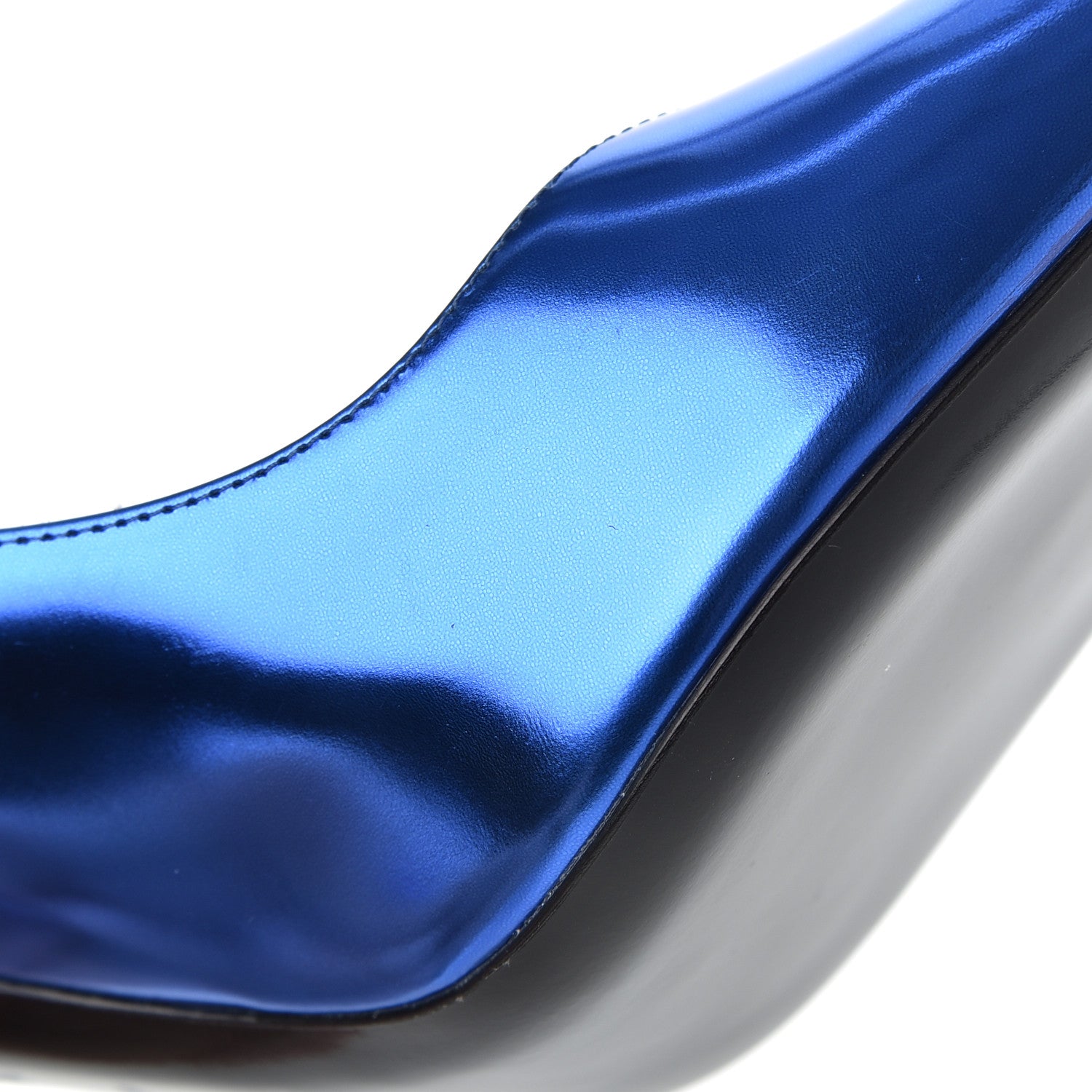 Saint Laurent Metallic Calfskin Kiki 100 Pumps 39.5 Blue 11 of 12