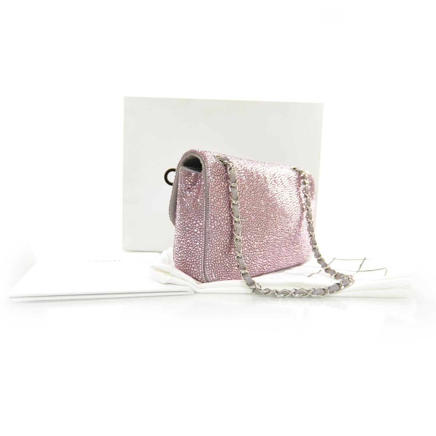 Strass Encrusted Sparkle Beauty Medium Flap Pink Bellagio Las Vegas