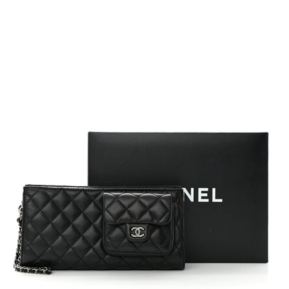 Chanel Lambskin Mineral Nights Pochette Wristlet Black 17 of 17