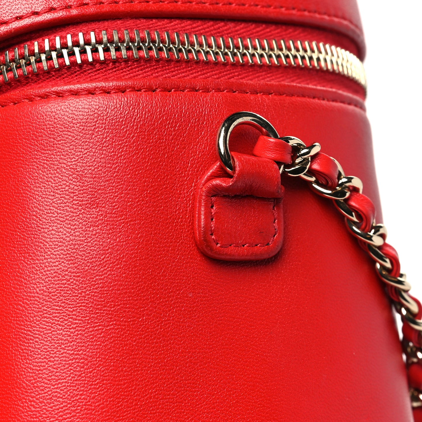 Lambskin Timeless Vanity Cosmetic Case Red
