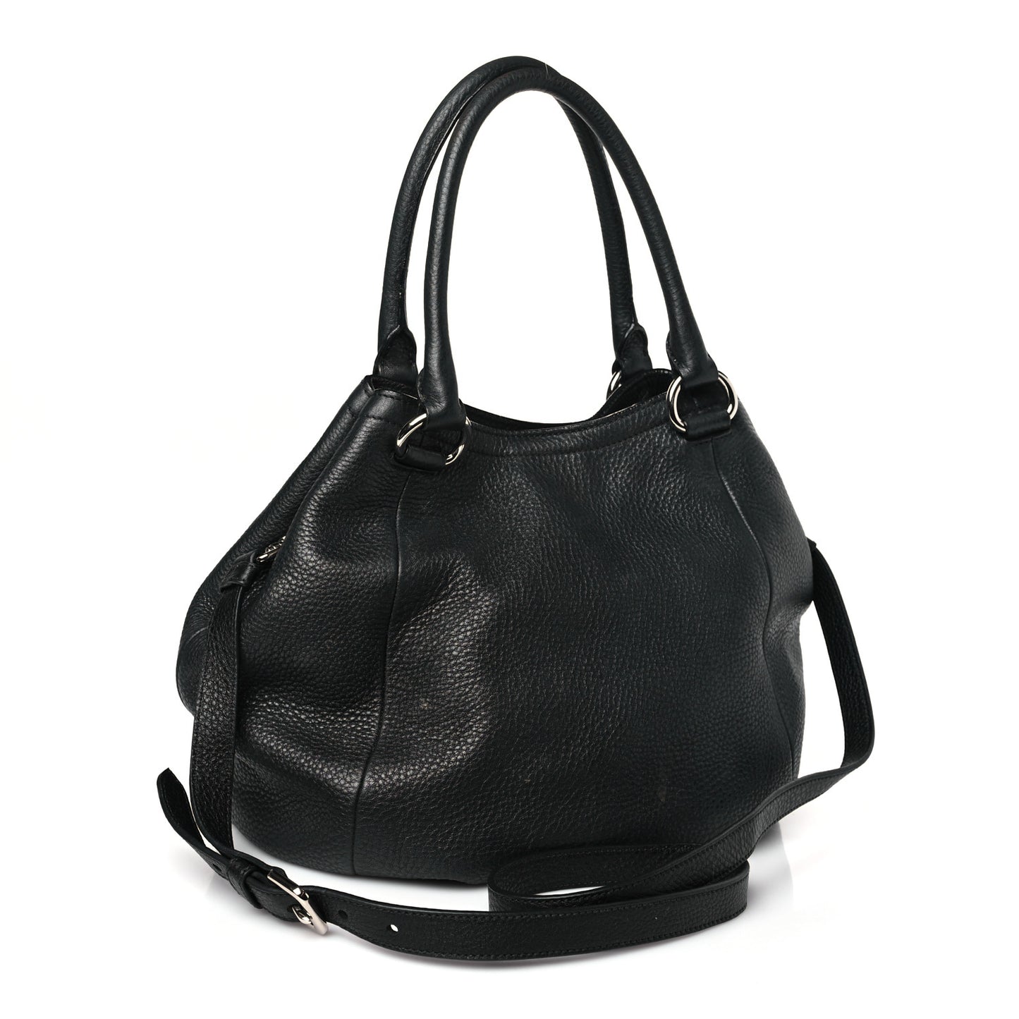 Vitello Daino Shopping Tote Black