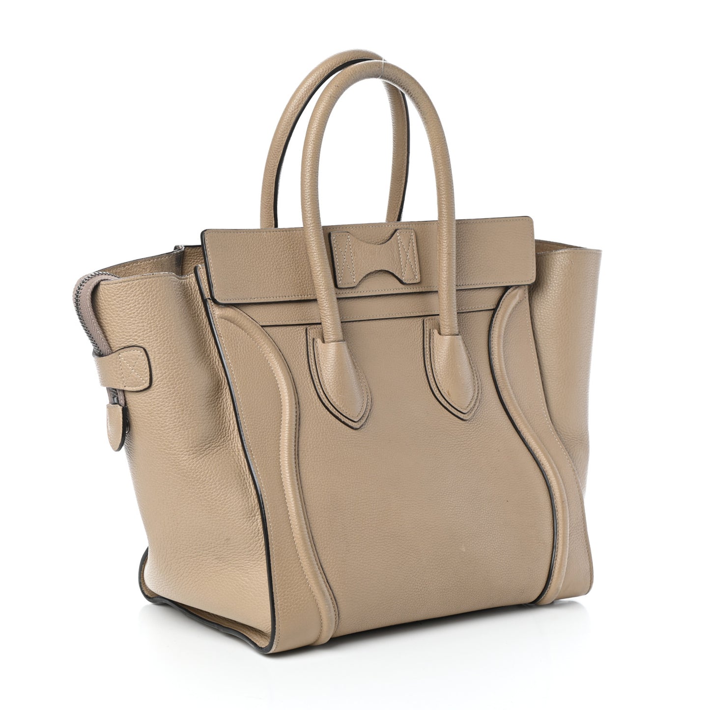 Drummed Calfskin Mini Luggage Dune