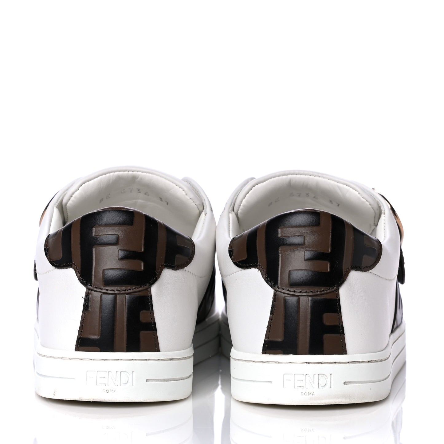 Vitello FF Embossed Womens Slip On Sneakers 37 Ultra White Maya Black