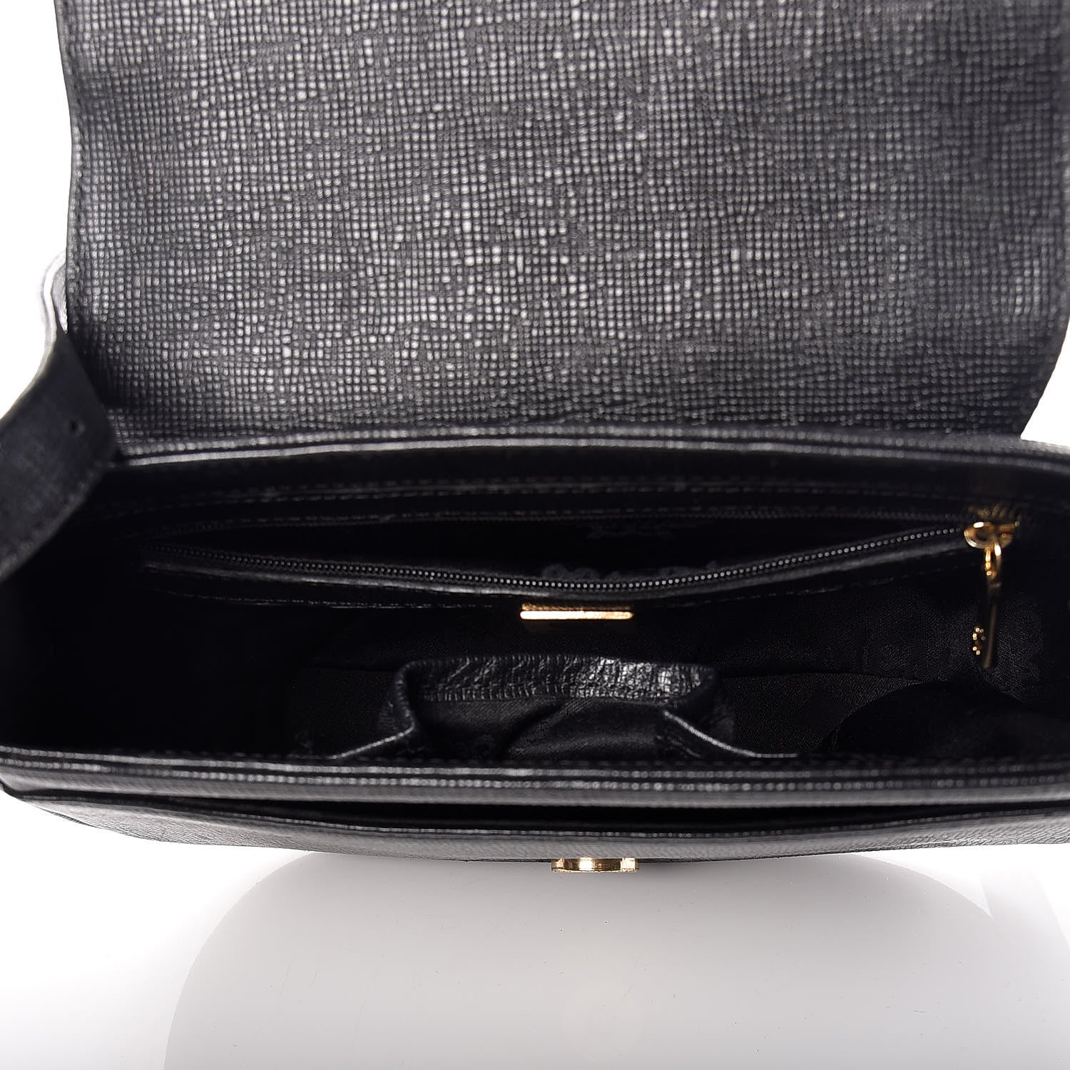 MCM Saffiano Studded Crossbody Black 7 of 10