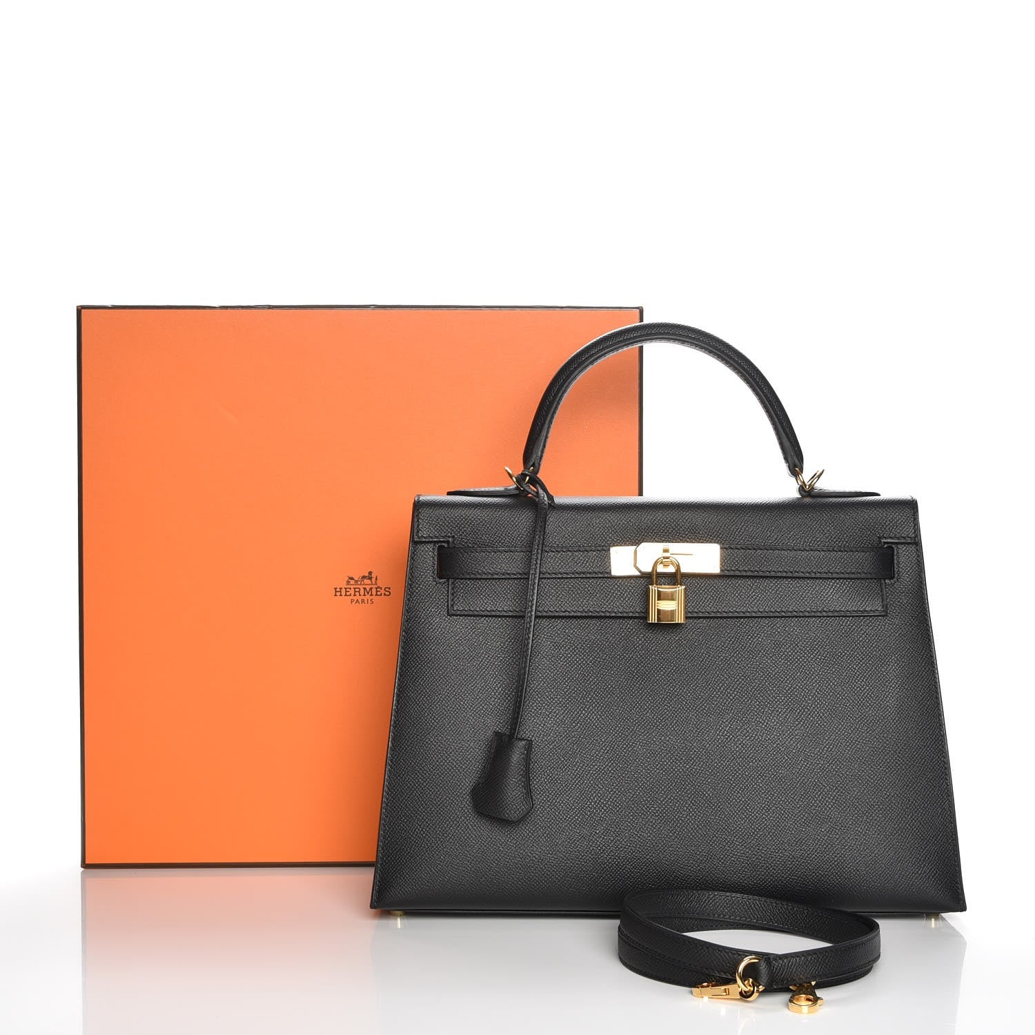 Hermes Epsom Kelly Sellier 32 Black 32 of 32