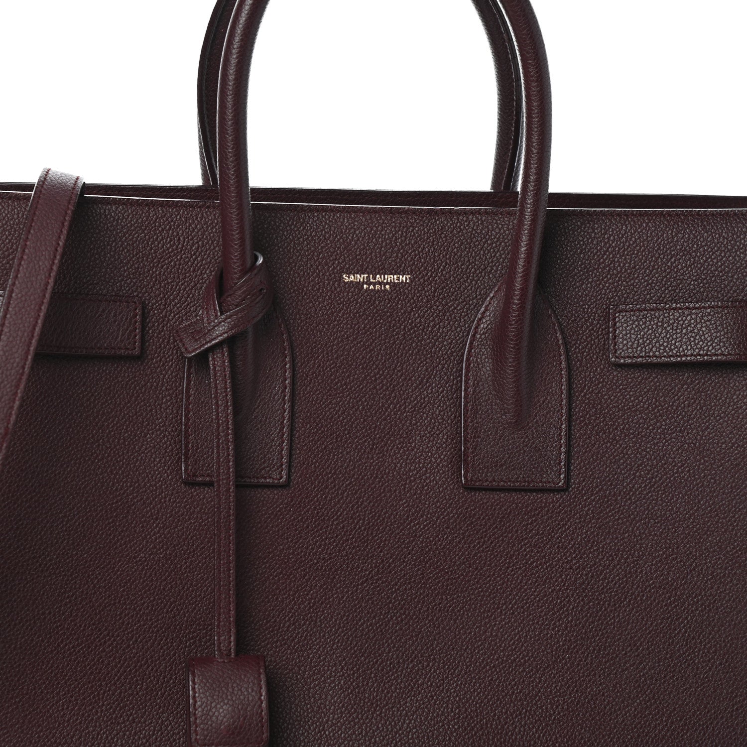 Saint Laurent Grained Calfskin Small Classic Sac De Jour Bordeaux 7 of 9