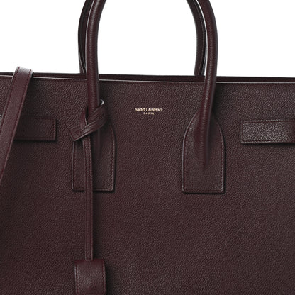 Saint Laurent Grained Calfskin Small Classic Sac De Jour Bordeaux 7 of 9