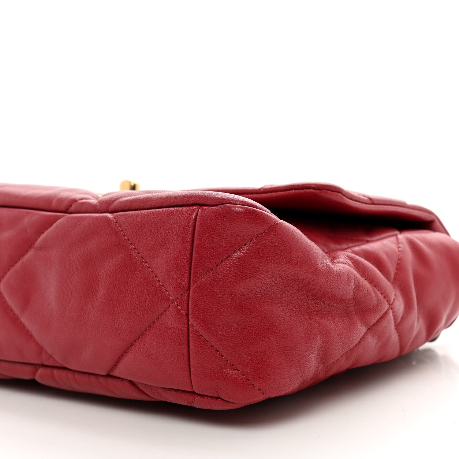 Chanel Goatskin Quilted Large Chanel 19 Flap Red 10 of 10