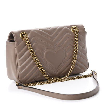 Gucci Calfskin Matelasse Small GG Marmont Shoulder Bag Porcelain Rose 3 of 12