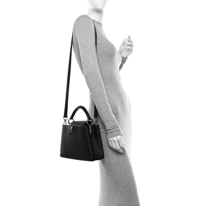 Louis Vuitton Taurillon Capucines BB Black 2 of 10