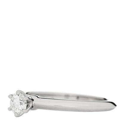 Tiffany Platinum Diamond .26ct Solitaire Engagement Ring 51 5.75 3 of 6