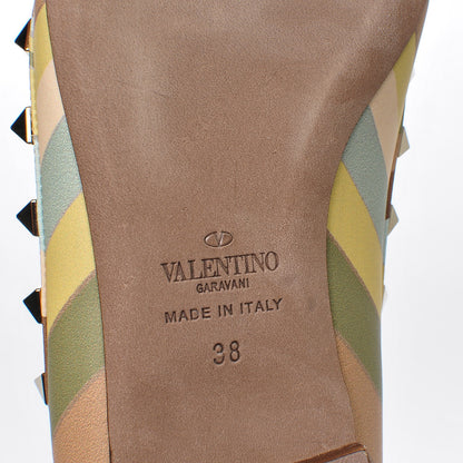 Valentino Garavani Nappa Native Couture 1975 Rockstud Ballerina Flats 38 Multicolor 6 of 9
