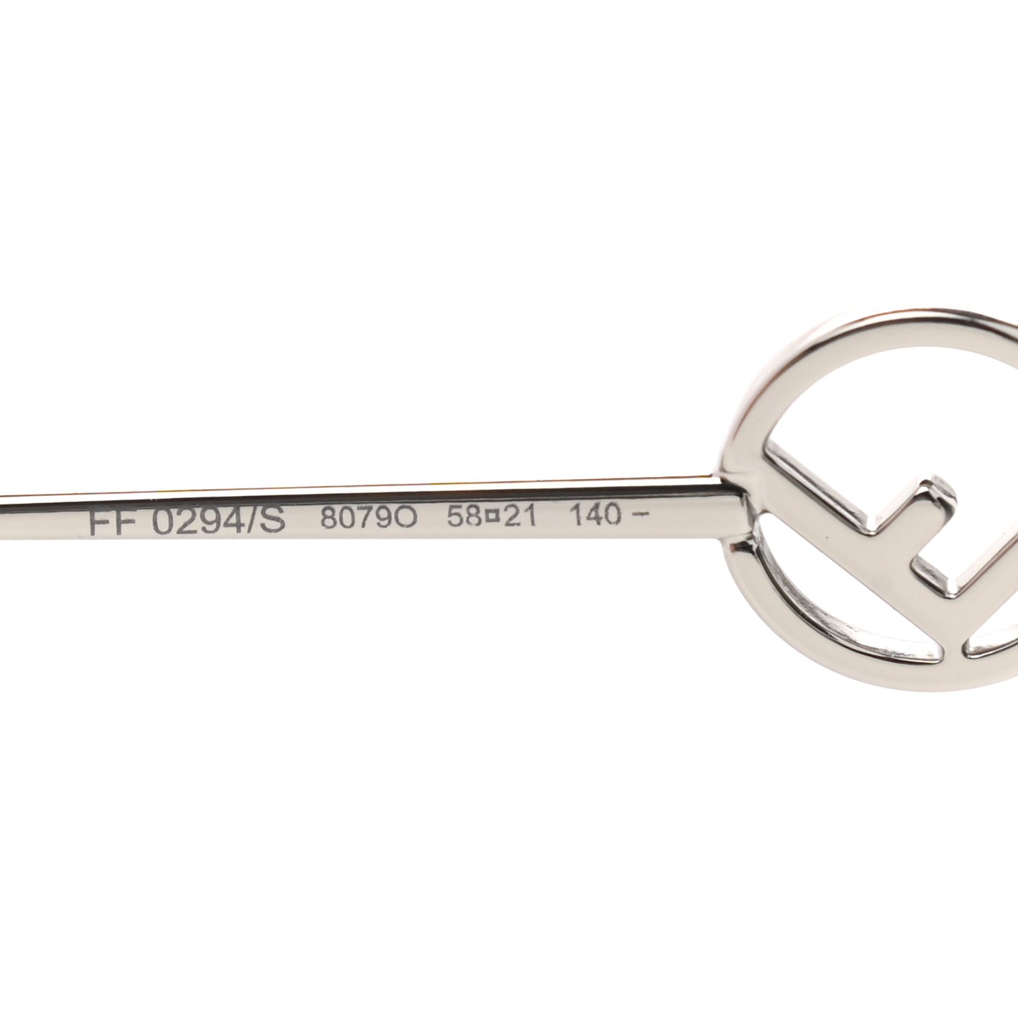 Metal Acetate F is Fendi Square Sunglasses FF 0294/S Silver
