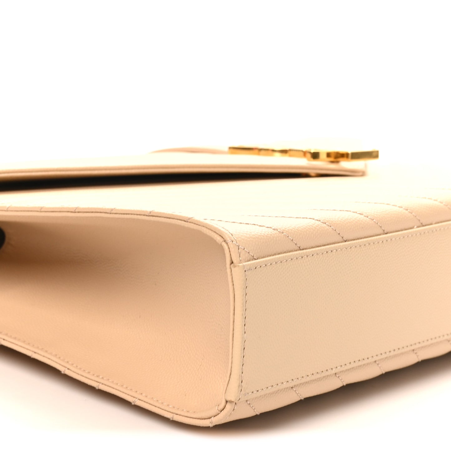 Grain De Poudre Matelasse Chevron Large Monogram Satchel Nude Powder