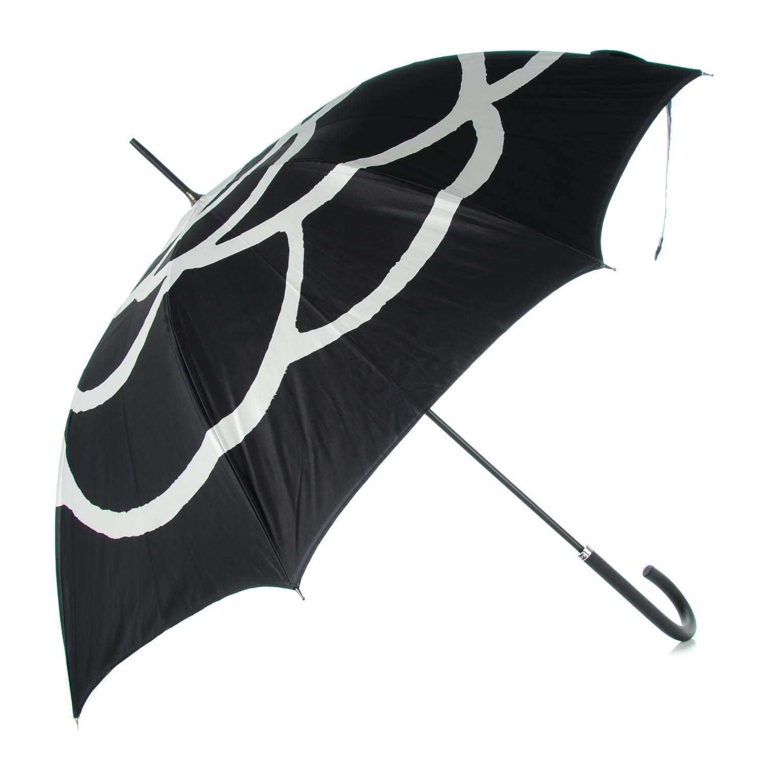 Chanel Nylon Camellia Umbrella Black White 1 of 10