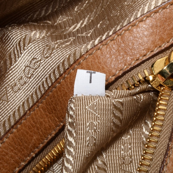 Prada Cervo Patchwork Fringe Dome Satchel Naturale 9 of 11