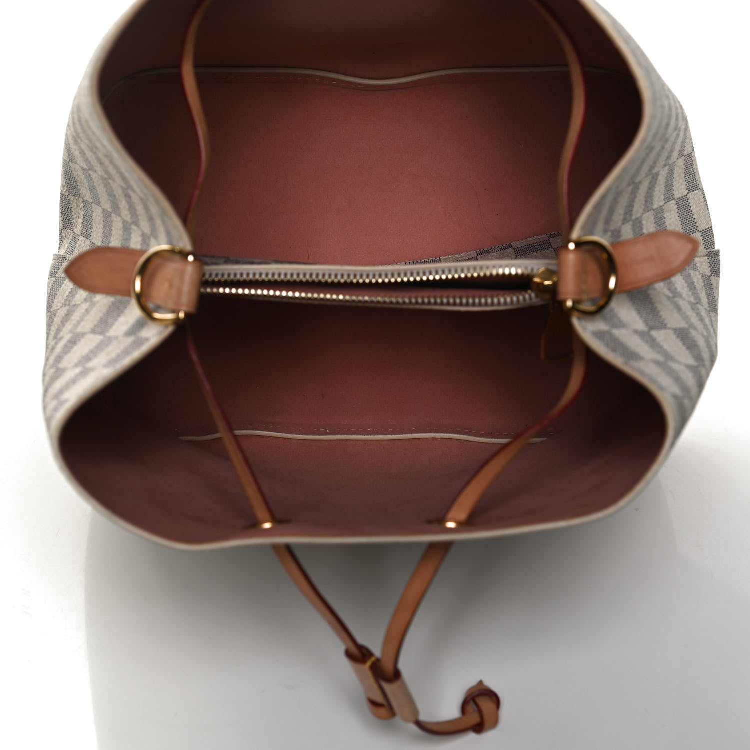 Louis Vuitton Damier Azur Braided Neonoe MM Peach Cream 5 of 12