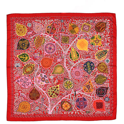 Hermes Cashmere Silk L Arbre De Vie Shawl 140 1 of 5
