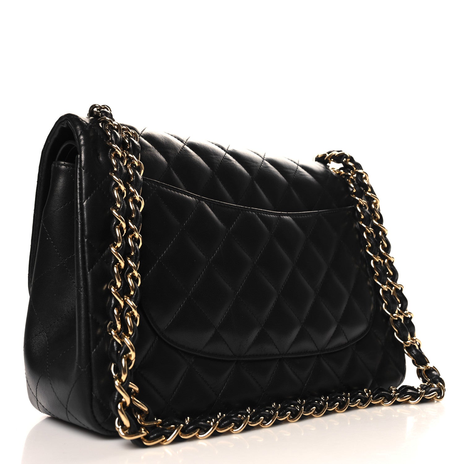 Chanel Lambskin Quilted Jumbo Double Flap Black 3 of 11