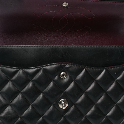 Chanel Lambskin Quilted Jumbo Double Flap Black 14 of 17