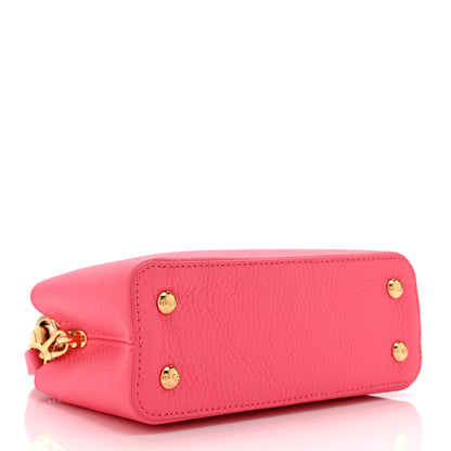Louis Vuitton Taurillon Monogram Tile Capucines Mini Dragonfruit Ballet Pink 4 of 9