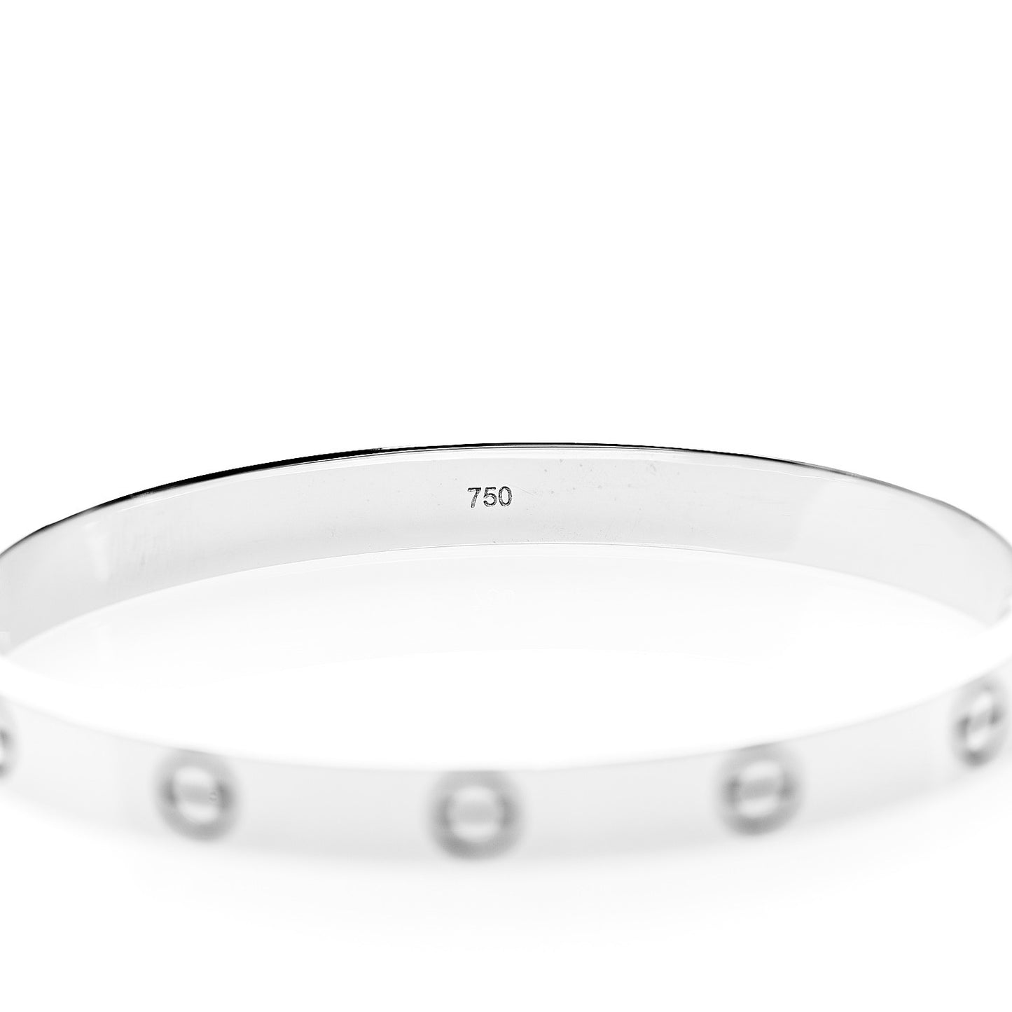 18K White Gold LOVE Bracelet 17