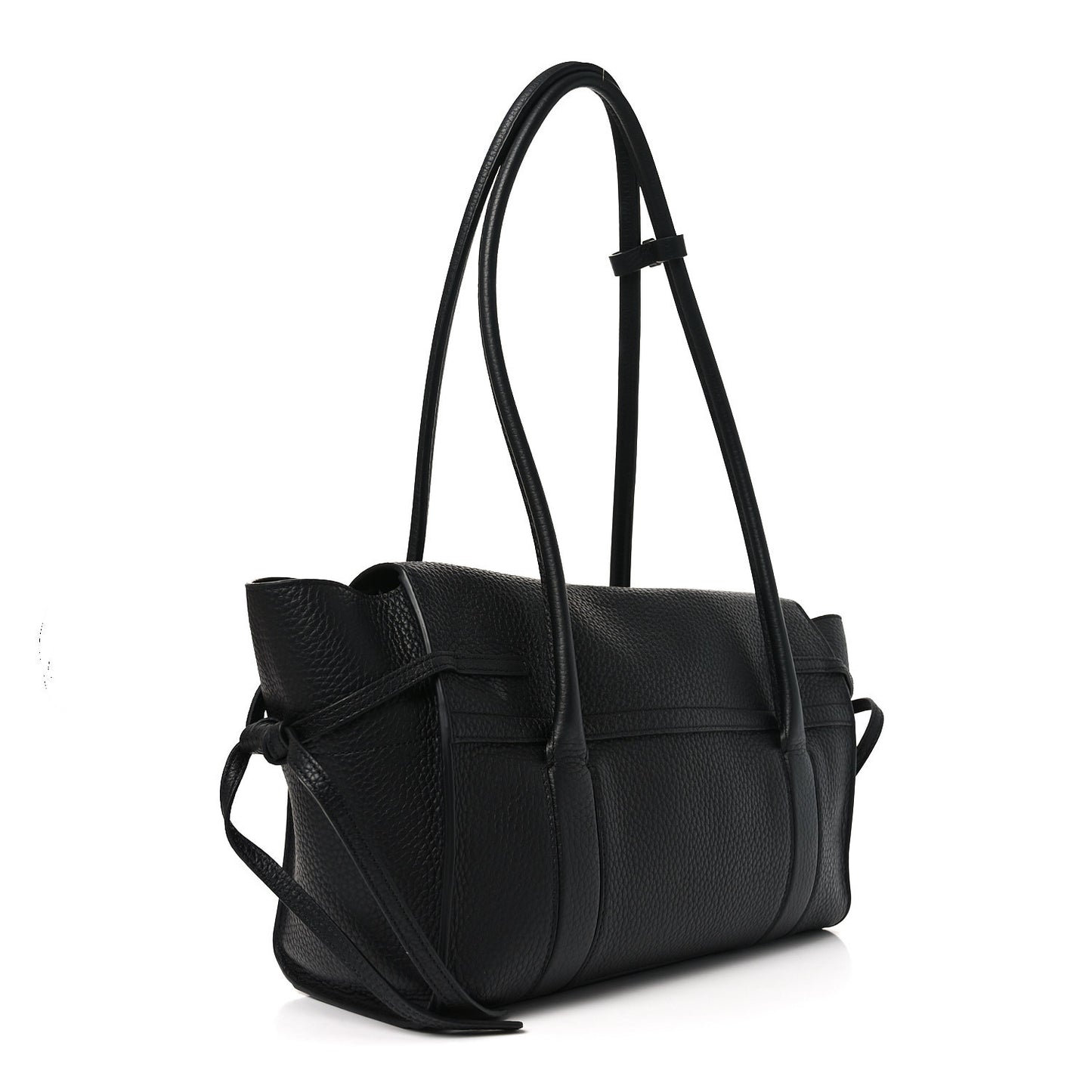 Heavy Grain Small Soft Bayswater Satchel Black