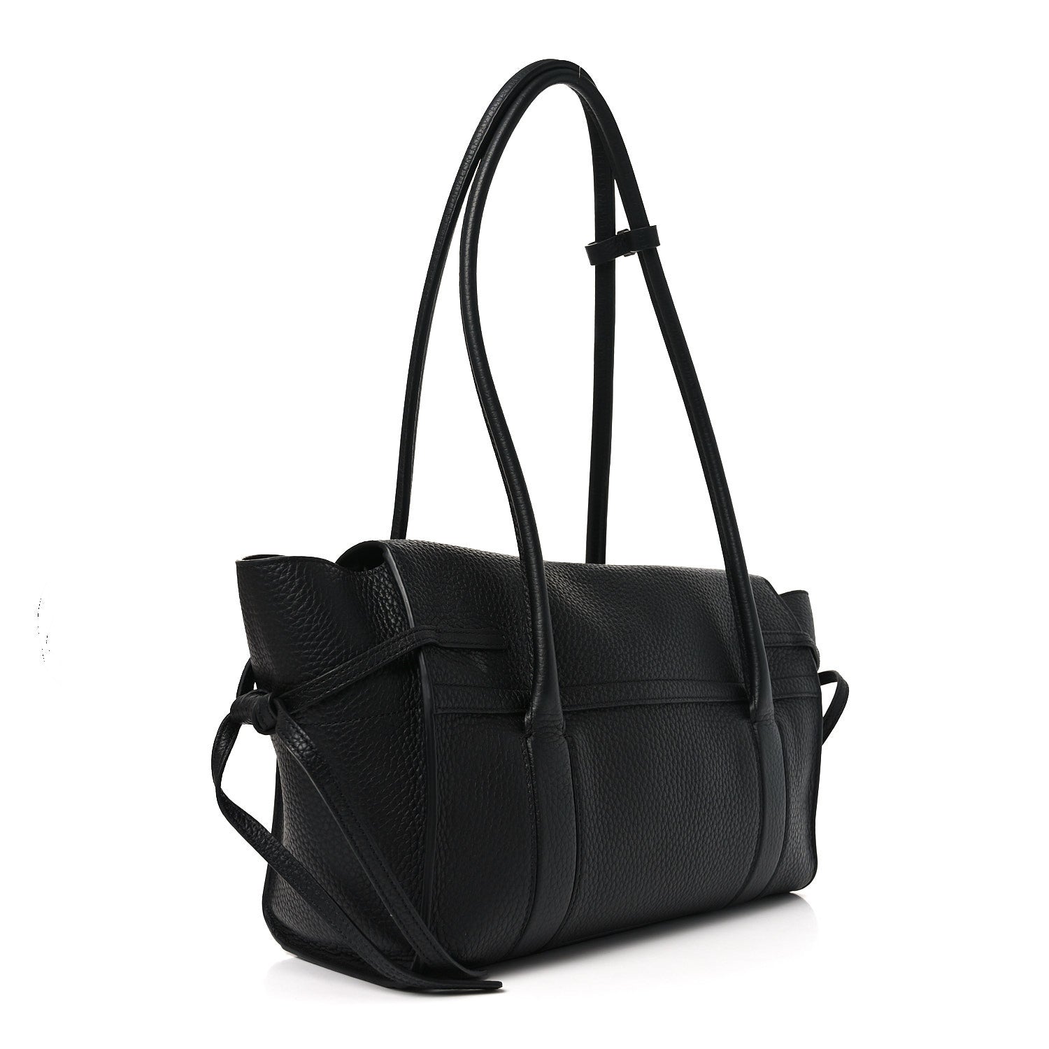 Mulberry Heavy Grain Small Soft Bayswater Satchel Black 2 of 8