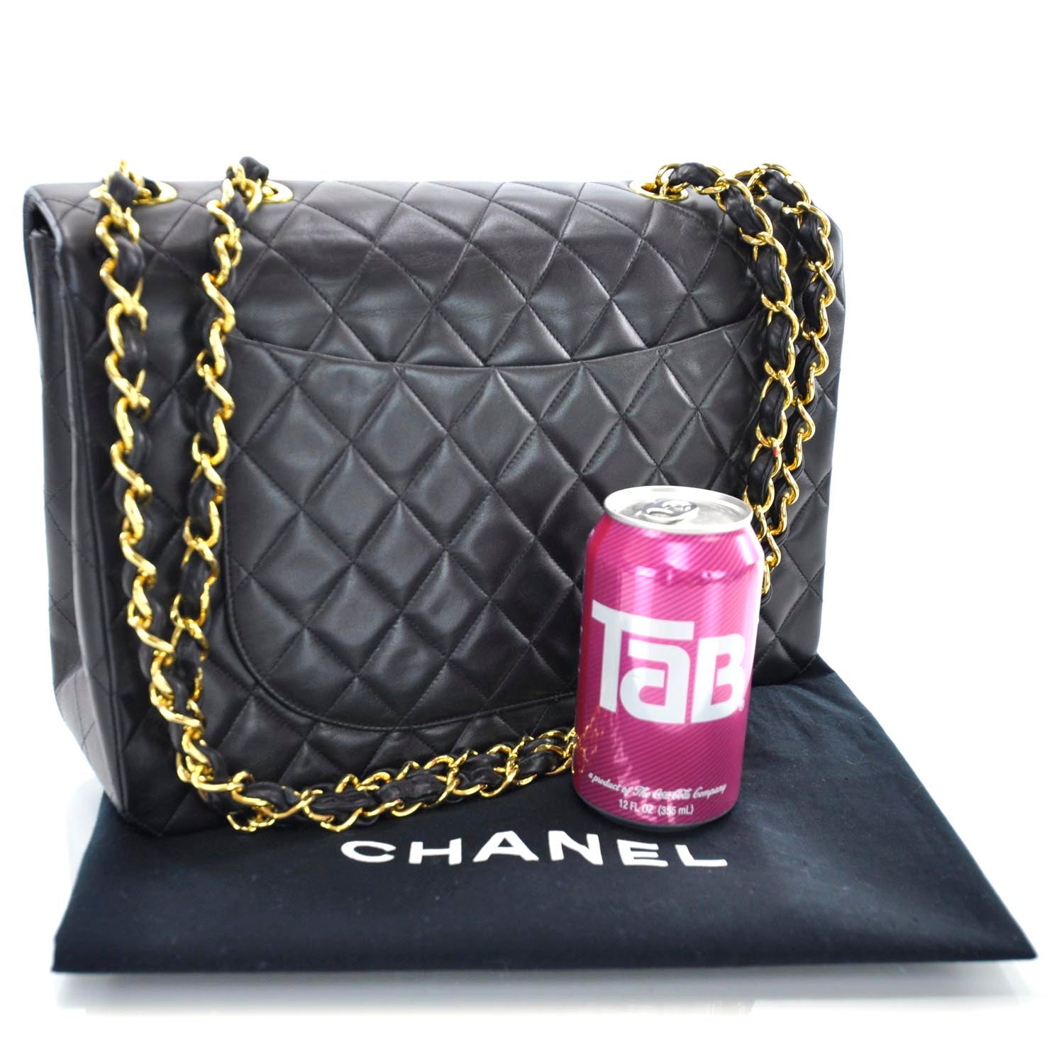 Chanel Lambskin XL Jumbo Flap Black 3 of 12