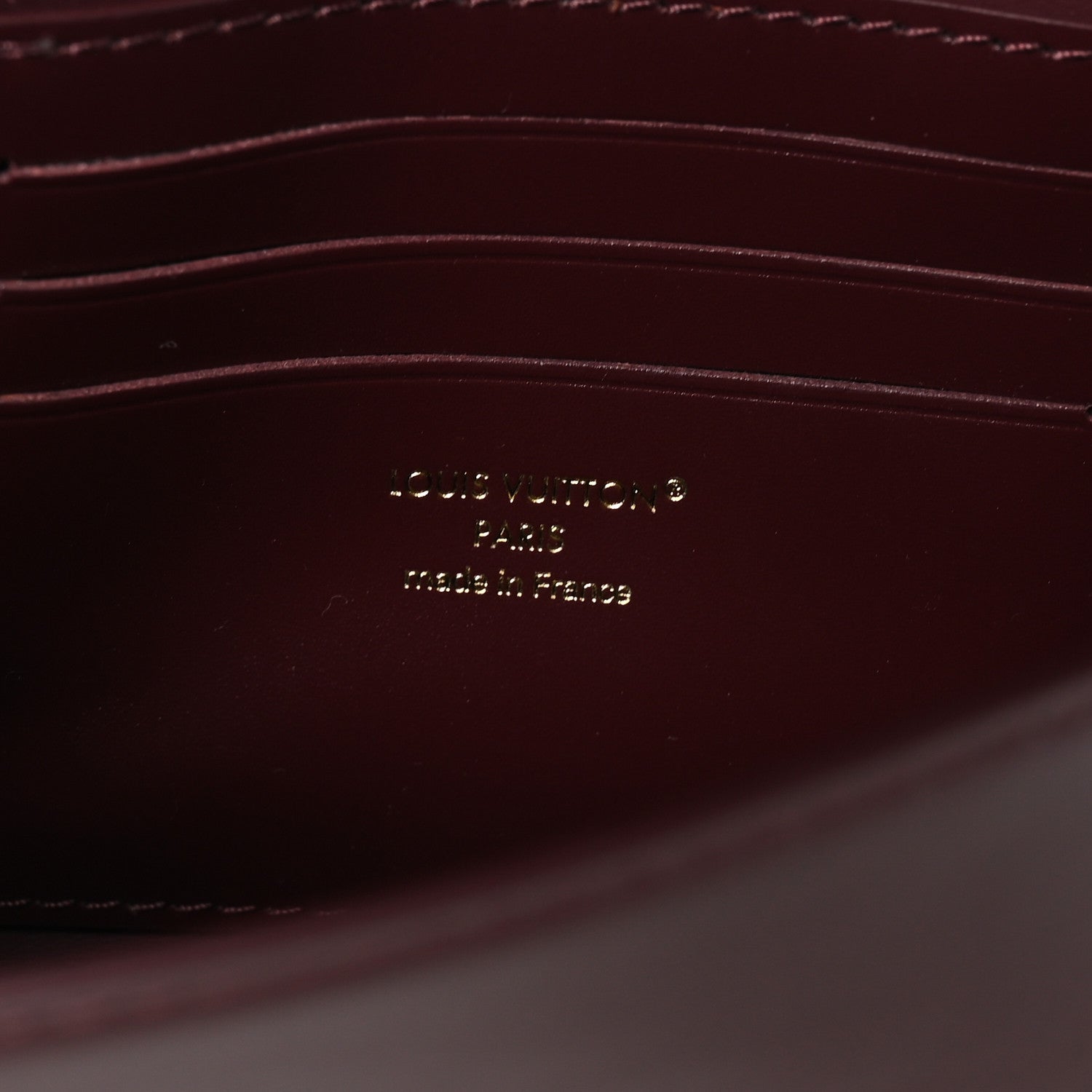 Louis Vuitton Calfskin LV Wallet On Chain Capucines Garnet 5 of 8