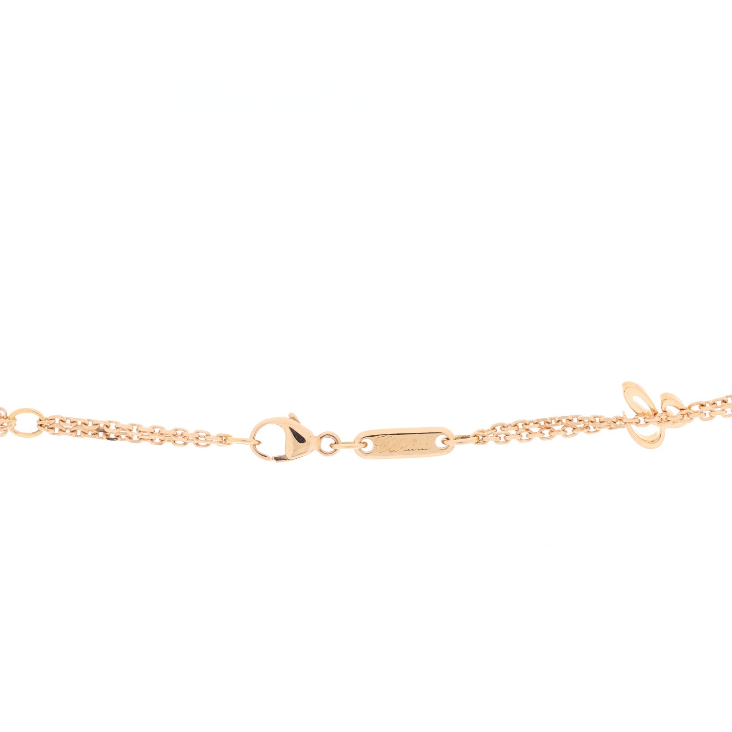 Chopard 18K Rose Gold Diamond Happy Diamonds Pave Pendant Necklace 4 of 7