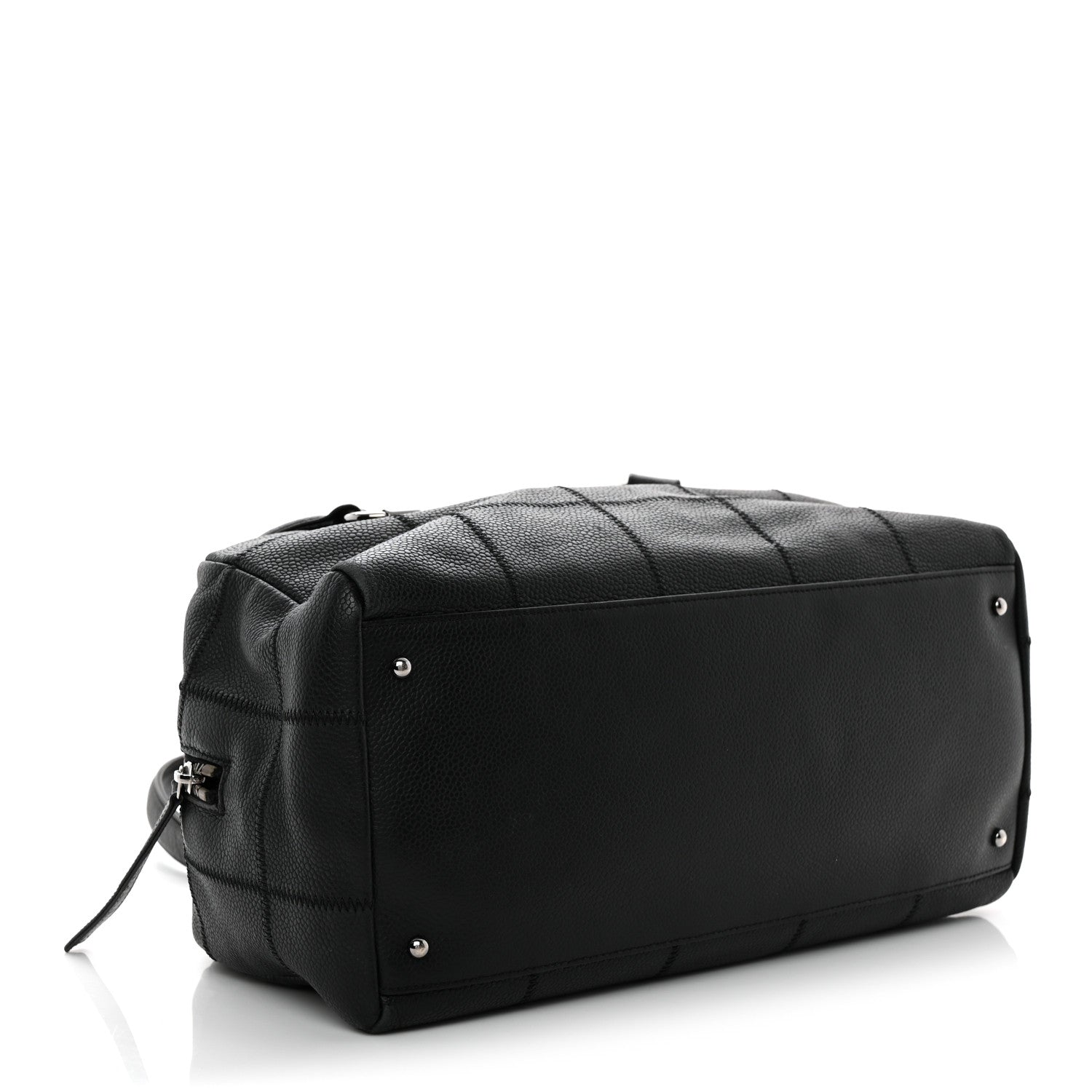 Chanel Caviar Square Stitched Bowler Black 4 of 9
