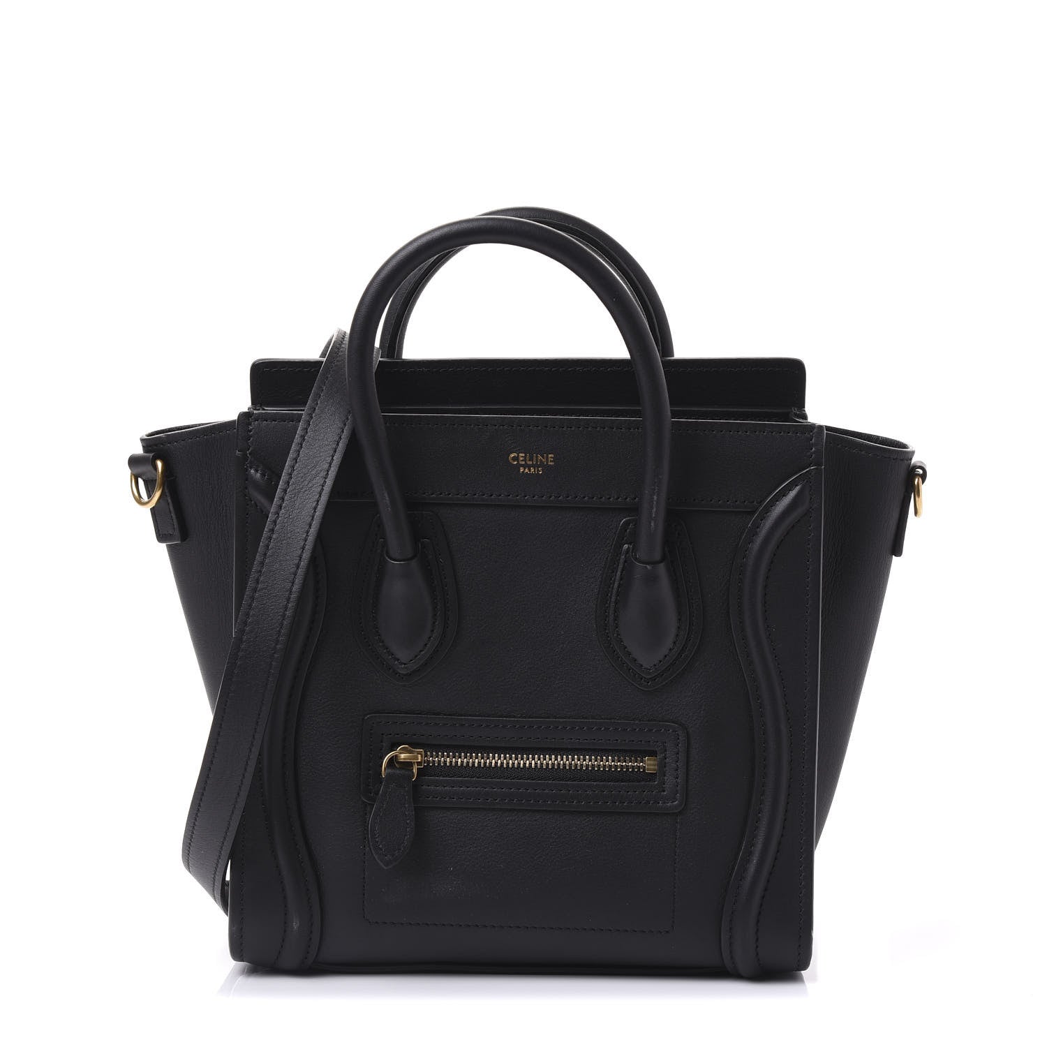 Celine Smooth Calfskin Nano Luggage Black 1 of 9