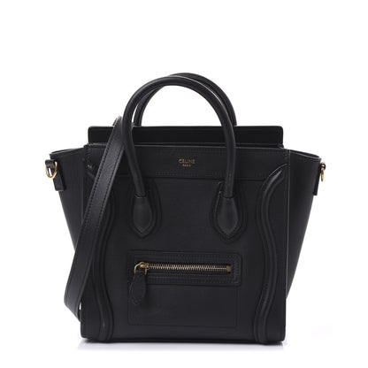 Celine Smooth Calfskin Nano Luggage Black 1 of 9