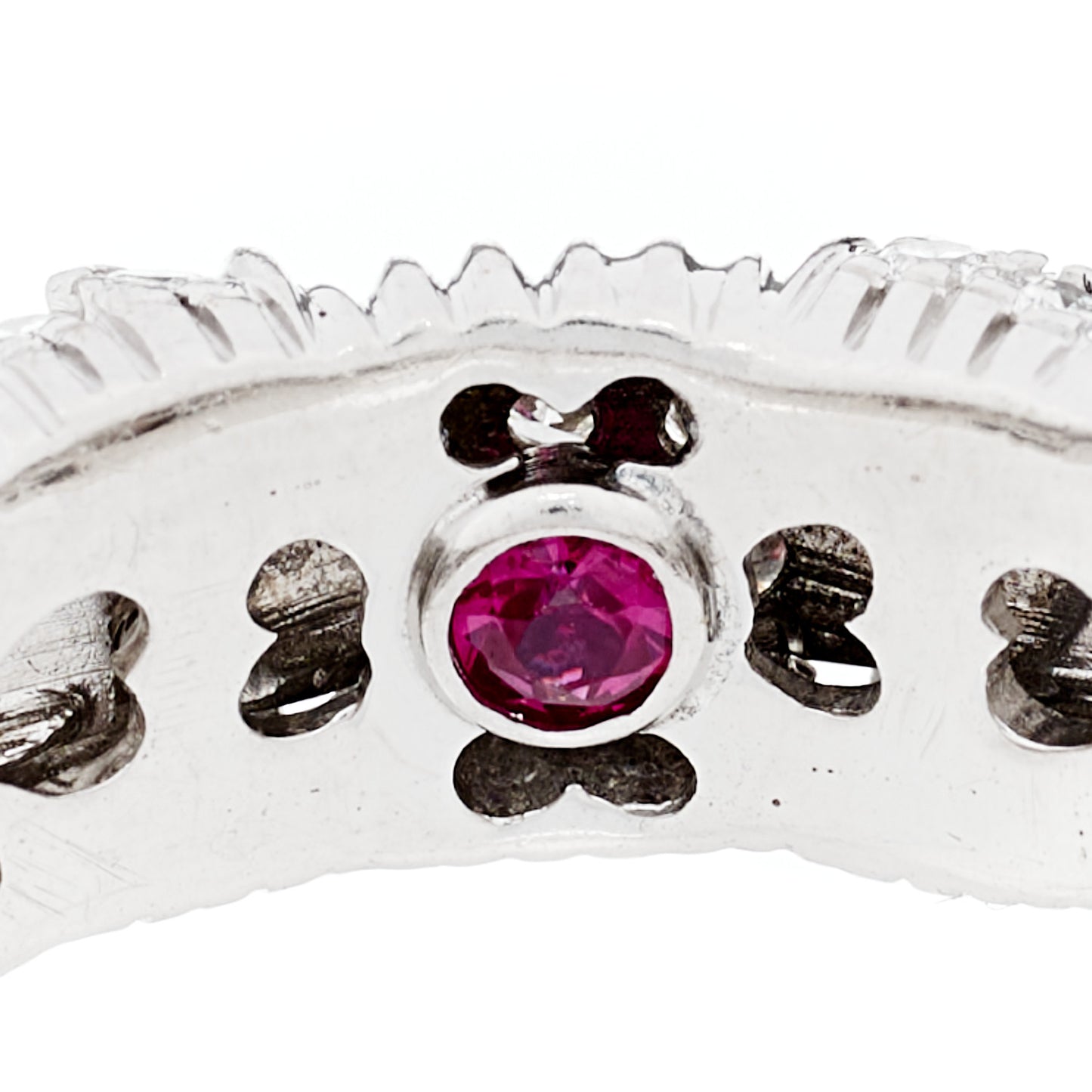 18K White Gold Diamond Appasionata Woven Ring 50 5.25