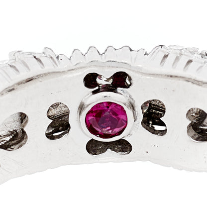 Roberto Coin 18K White Gold Diamond Appasionata Woven Ring 50 5.25 5 of 5