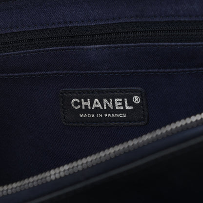 Chanel Grained Vegetal Calfskin Small Urban Shopping Tote Navy 6 of 13