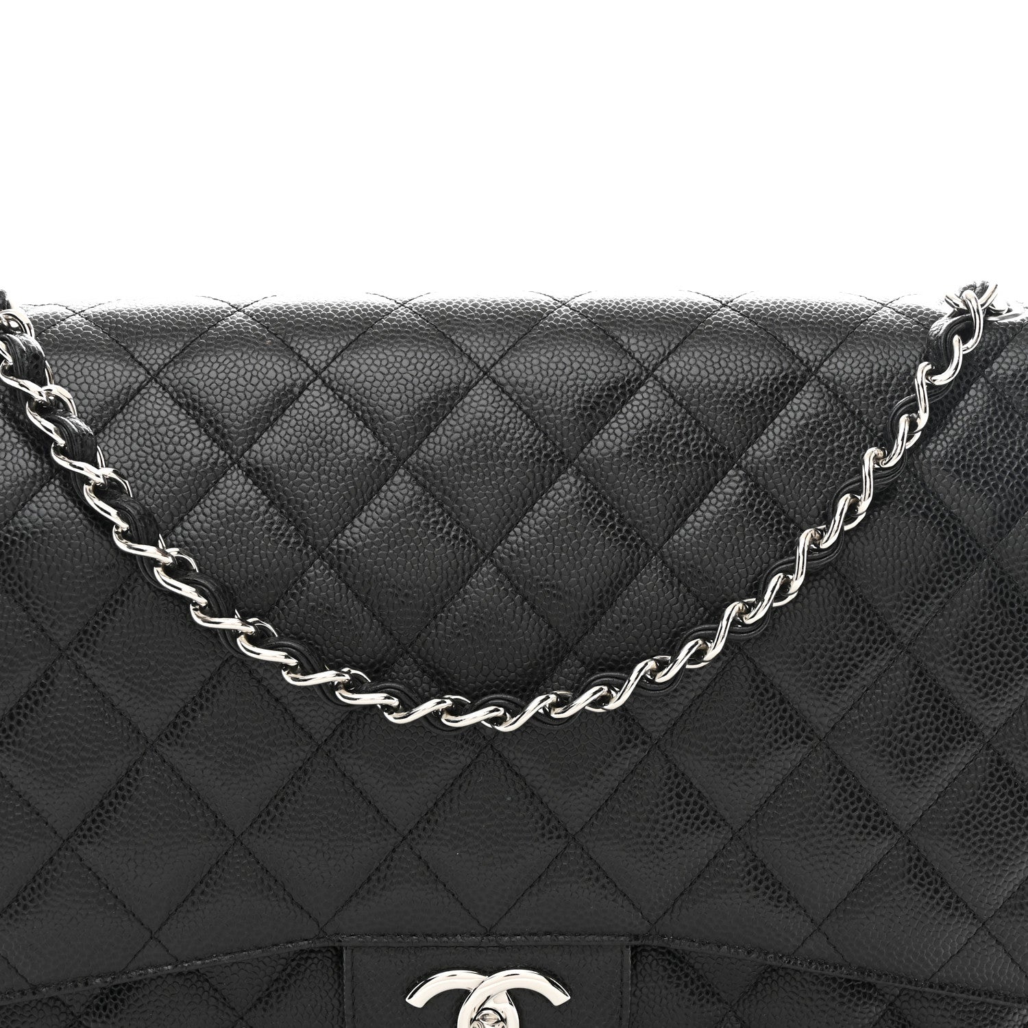 Chanel Caviar Quilted Maxi Double Flap Black 8 of 10